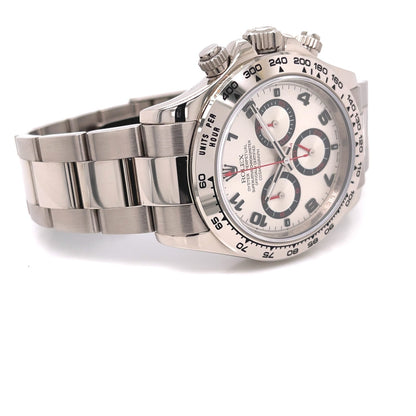 Rolex Daytona 18k White Gold 40MM Silver Dial Bracelet 116509 7J68DH - Beverly Hills Watch Company