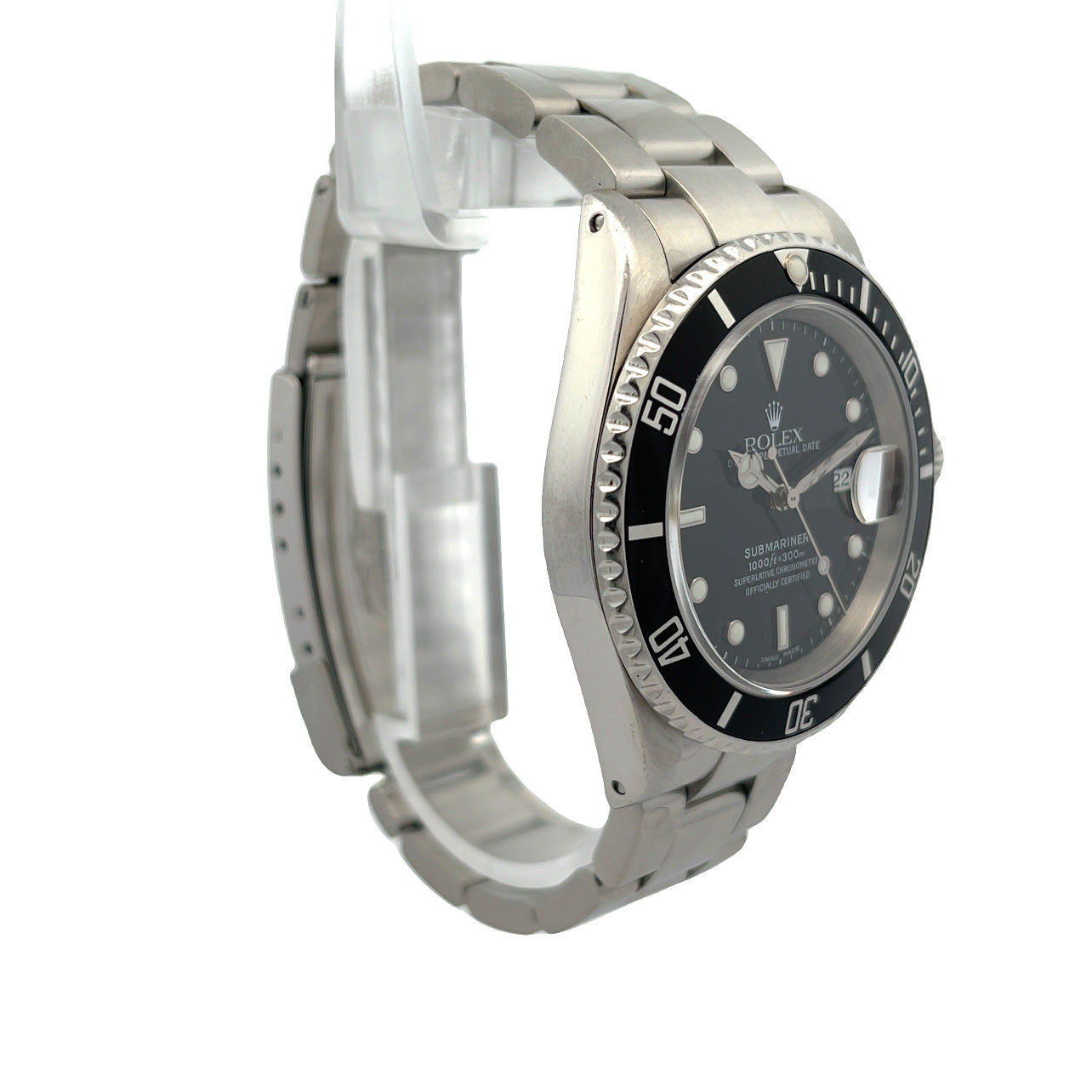 Rolex Submariner Date Stainless Steel Black Dial Oyster Bracelet 16610 - Beverly Hills Watch Company