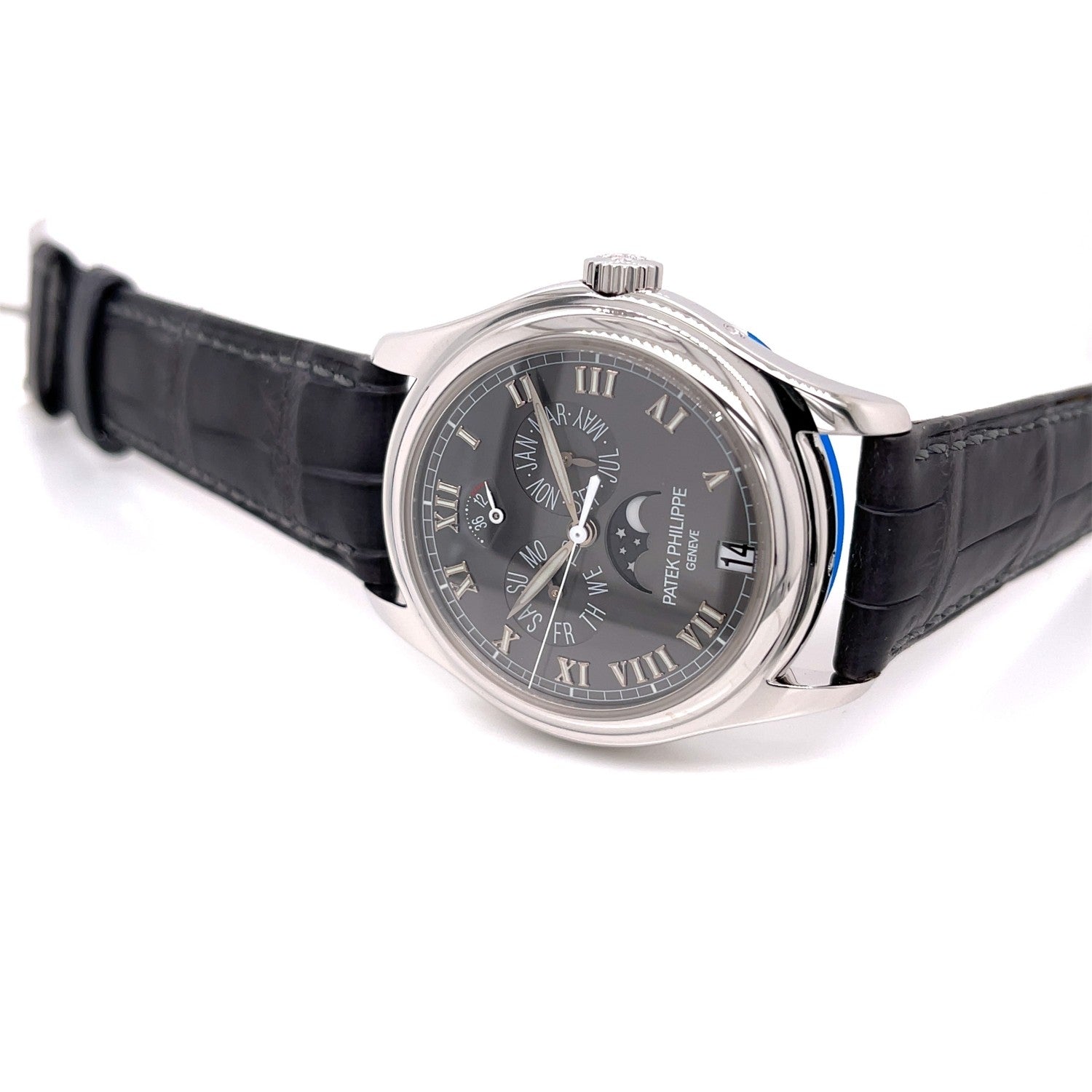 Patek Philippe Annual Calendar Power Reserve Grey Dial 5056p-001 - Beverly Hills Watch Company