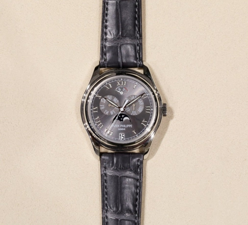 Patek Philippe Annual Calendar Power Reserve Grey Dial 5056p-001 - Beverly Hills Watch Company