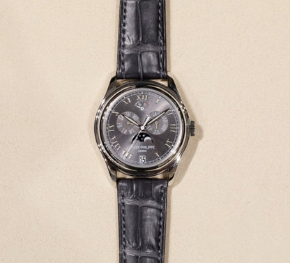 Patek Philippe Annual Calendar Power Reserve Grey Dial 5056p-001 - Beverly Hills Watch Company