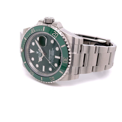 Rolex Submariner Stainless Steel Green Ceramic Bezel and Dial "Hulk" 116610LV 7UNERZ  - Beverly Hills Watch Company
