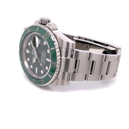 Rolex Submariner Stainless Steel Green Ceramic Bezel and Dial "Hulk" 116610LV 7UNERZ  - Beverly Hills Watch Company
