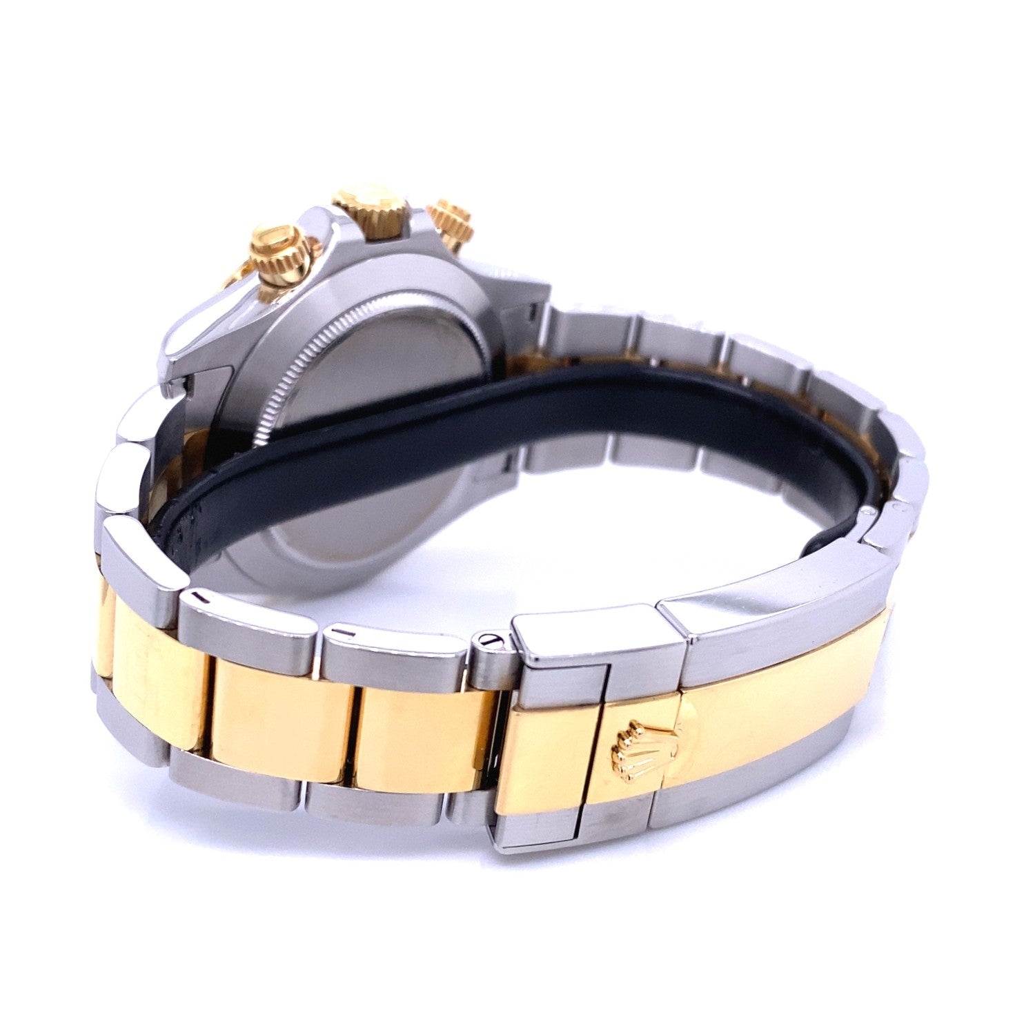 Rolex Daytona Stainless Steel and Yellow Gold Champagne Diamond Dial 116523 - Beverly Hills Watch Company