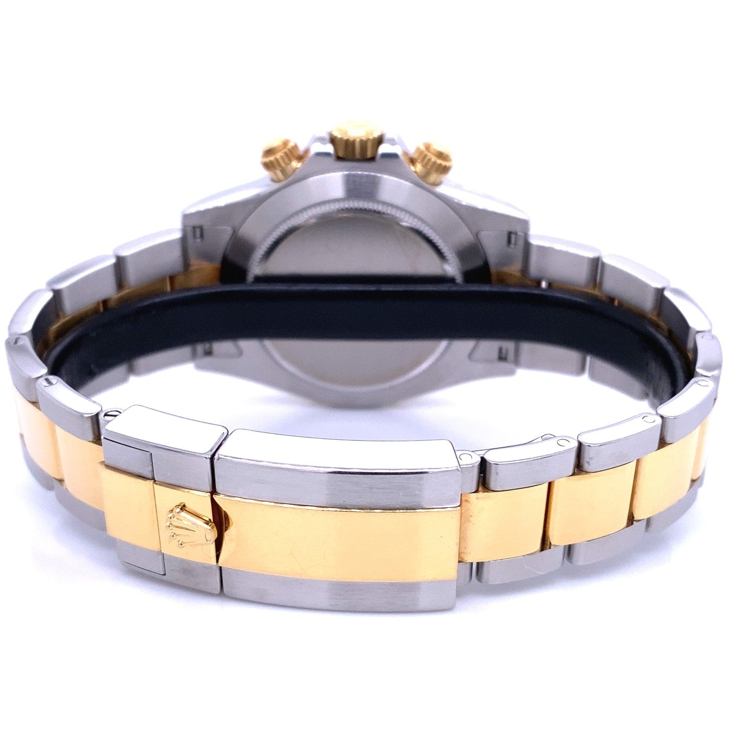 Rolex Daytona Stainless Steel and Yellow Gold Champagne Diamond Dial 116523 - Beverly Hills Watch Company