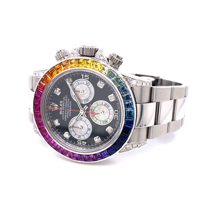 Rolex Daytona Rainbowish Stainless Steel 116520 7W0TT5 - Beverly Hills Watch Company