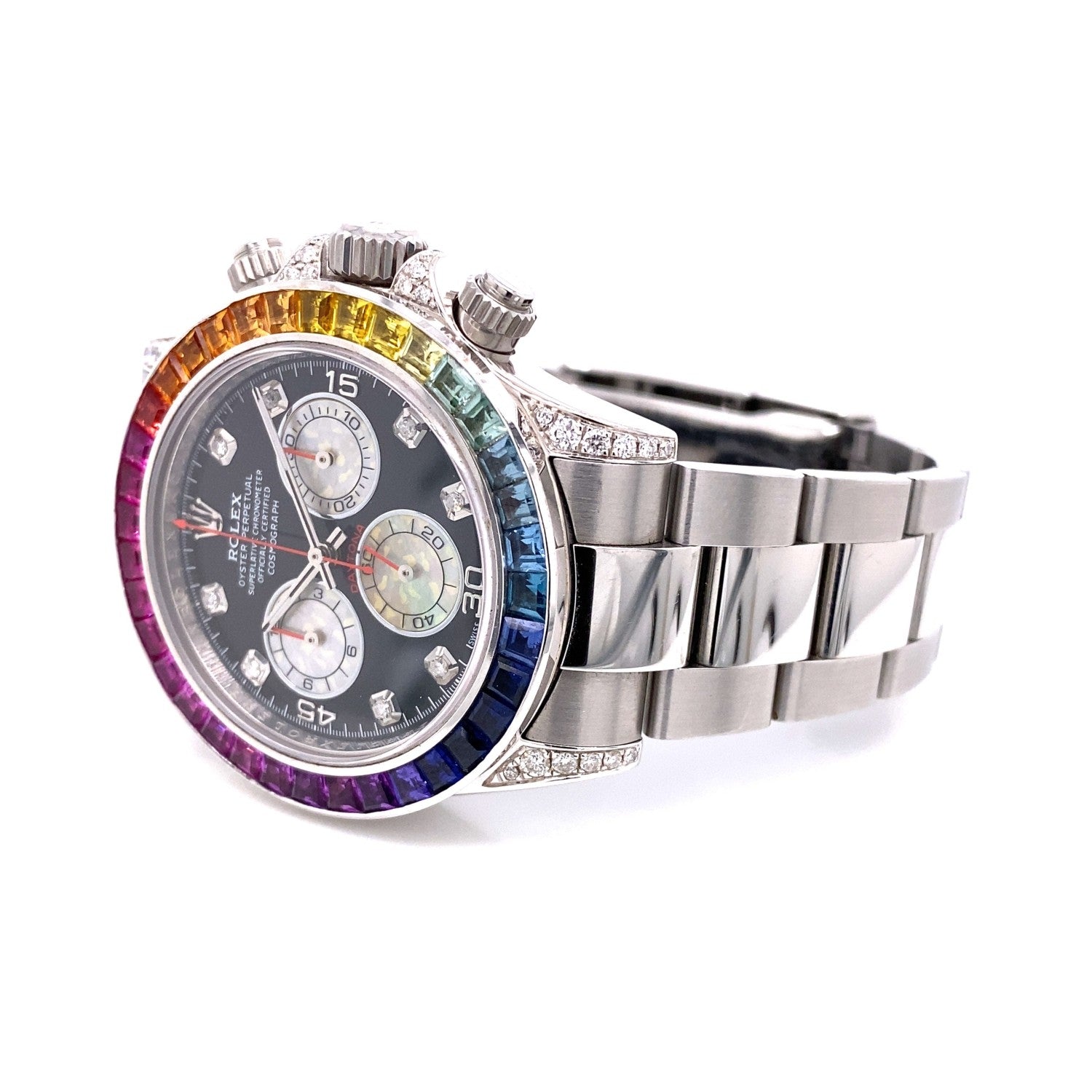 Rolex Daytona Rainbowish Stainless Steel 116520 7W0TT5 - Beverly Hills Watch Company