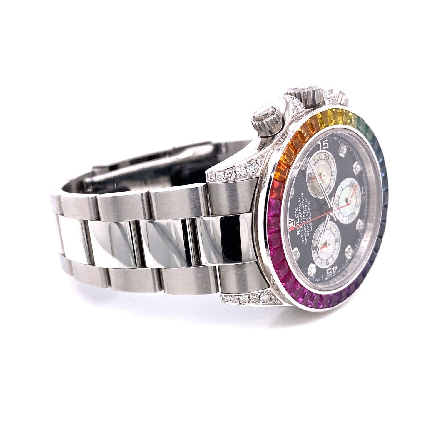 Rolex Daytona Rainbowish Stainless Steel 116520 7W0TT5 - Beverly Hills Watch Company