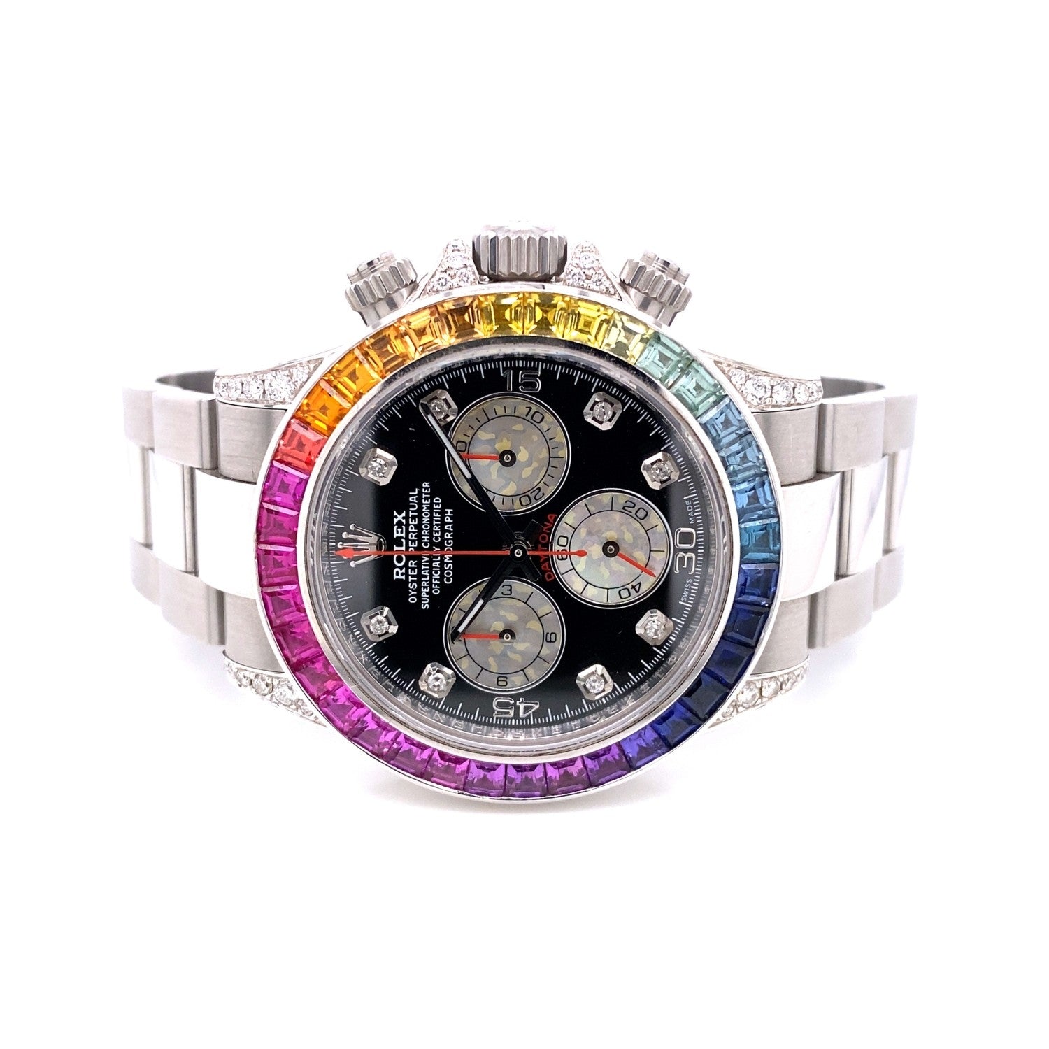 Rolex Daytona Rainbowish Stainless Steel 116520 7W0TT5 - Beverly Hills Watch Company