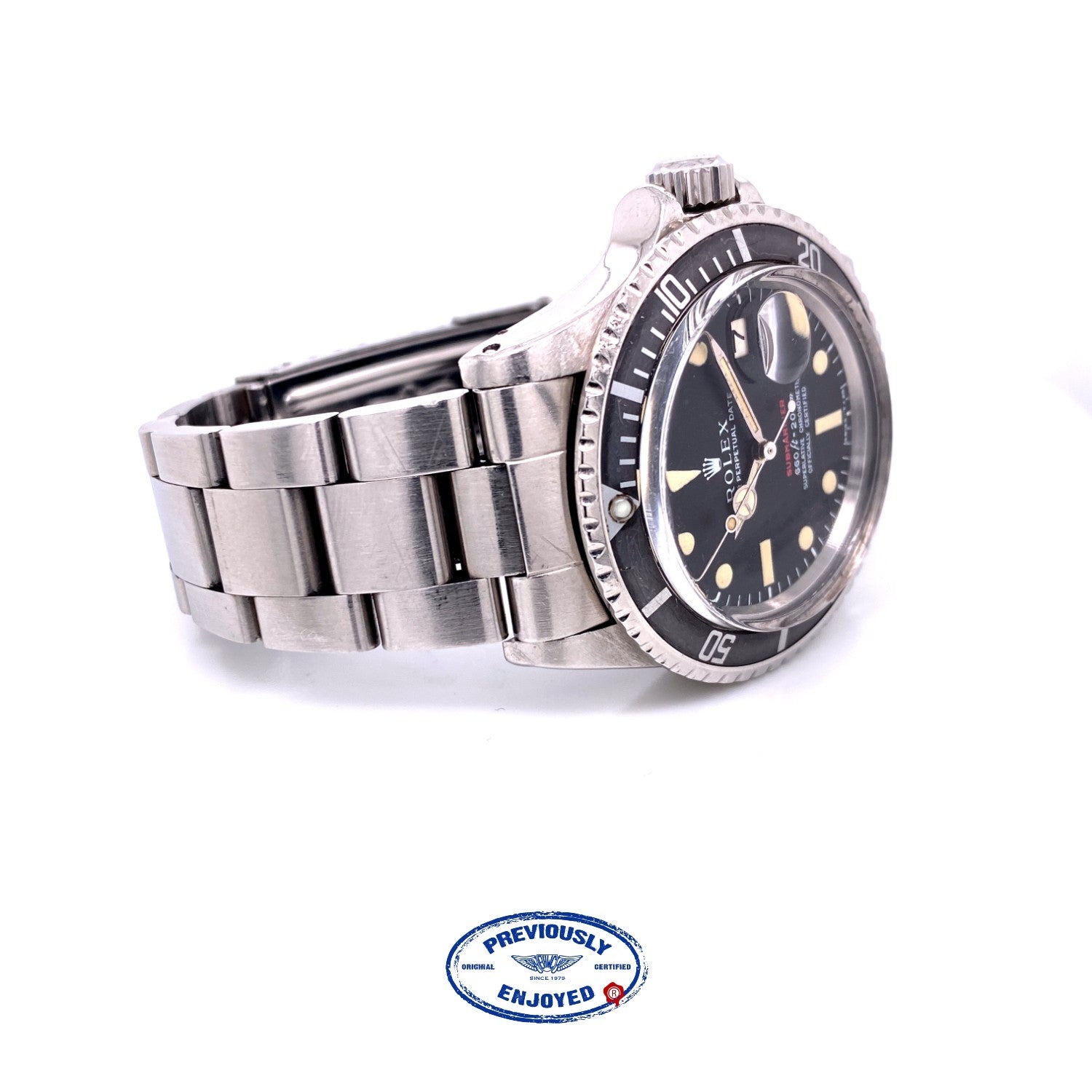 Rolex 1970 Vintage Red Submariner 1680 Mark IV Dial - Beverly Hills Watch Company
