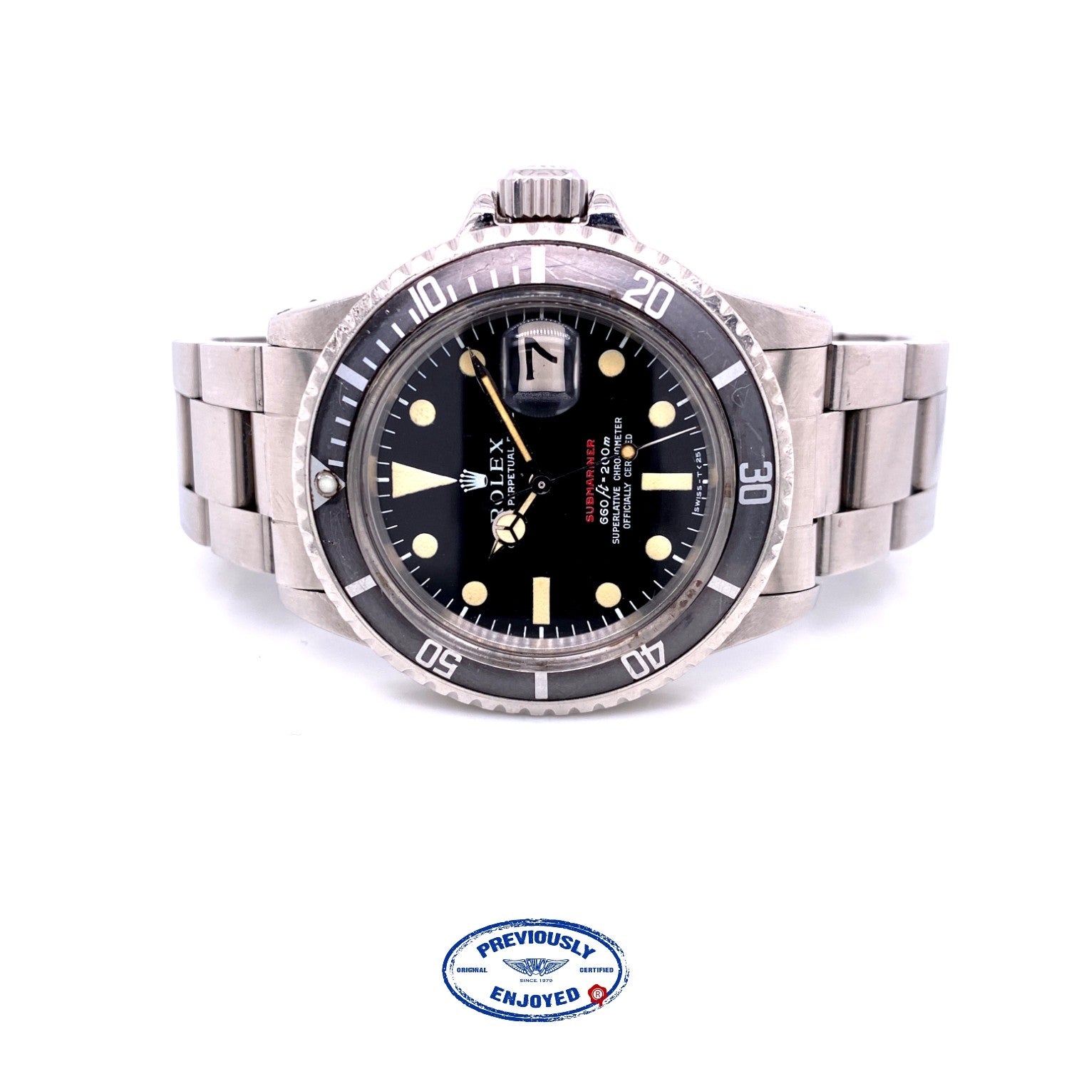 Rolex 1970 Vintage Red Submariner 1680 Mark IV Dial - Beverly Hills Watch Company