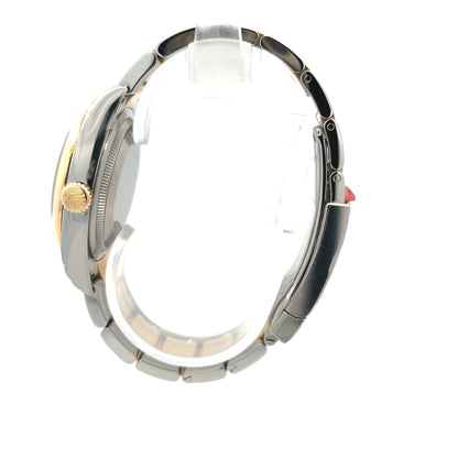 Rolex Datejust 36mm Yellow Gold and Stainless Silver Roman Diamond 126203 - Beverly Hills Watch Company