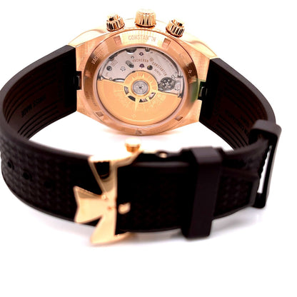 Vacheron Constantin Overseas 42.5mm Rose Gold Chronograph Silver Dial 5500V/000R-B074 86J8ZF - Beverly Hills Watch Company
