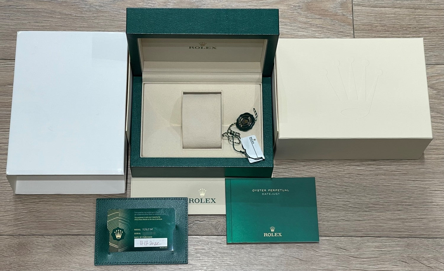 Rolex Datejust 36mm Green Index Dial Stainless Steel 126234 - Beverly Hills Watch Company