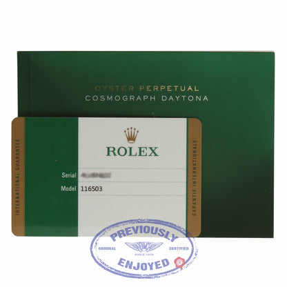 Rolex Daytona 40mm Stainless Steel 18K Yellow Gold Black Diamond Dial 116503