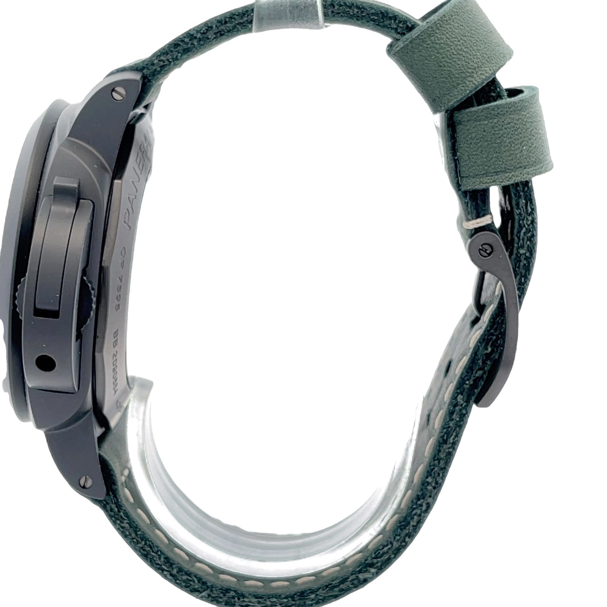 Panerai Luminor Chronograph Flyback 44mm Ceramic Green Dial PAM01498 - Beverly Hills Watch Company