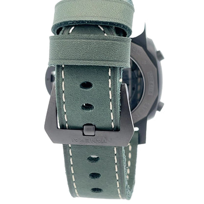 Panerai Luminor Chronograph Flyback 44mm Ceramic Green Dial PAM01498 - Beverly Hills Watch Company