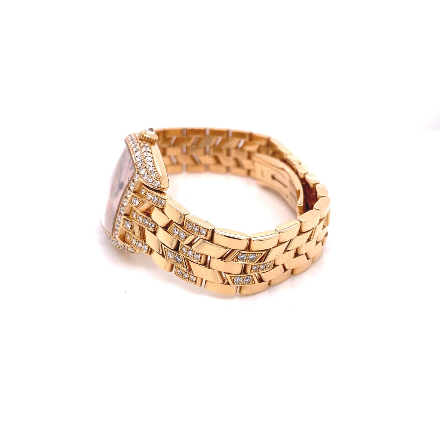 Franck Muller Cintree Curvex Rose Gold Pink Dial 2251 QZ D B 88U5X9 - Beverly Hills Watch Company