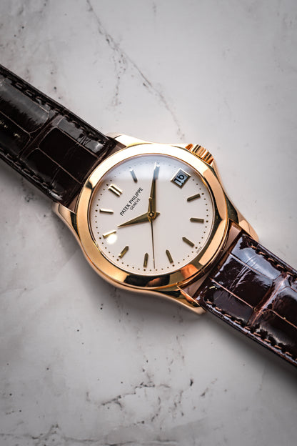 Patek Philippe Calatrava 37mm Yellow Gold Silver Dial Automatic 5107j