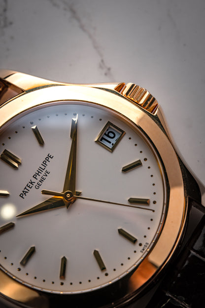 Patek Philippe Calatrava 37mm Yellow Gold Silver Dial Automatic 5107j