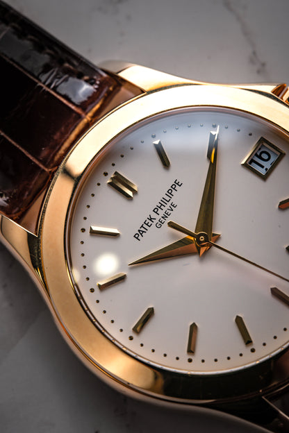 Patek Philippe Calatrava 37mm Yellow Gold Silver Dial Automatic 5107j