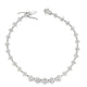 Diamond 3.2ct Floral Motif 14k White Gold Bracelet