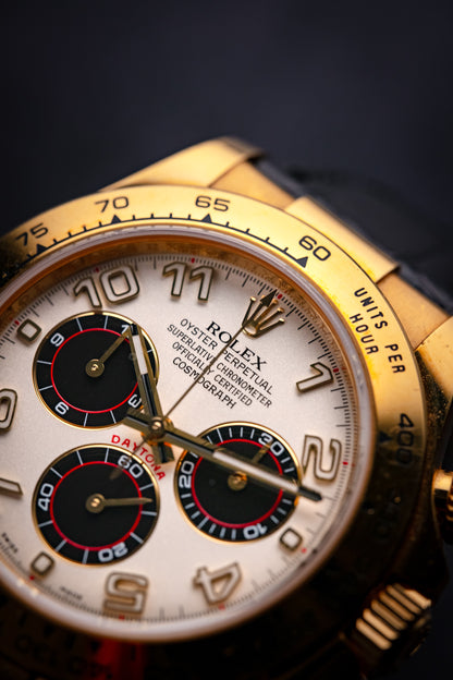 Rolex Daytona 40mm Yellow Gold Panda Dial 116518