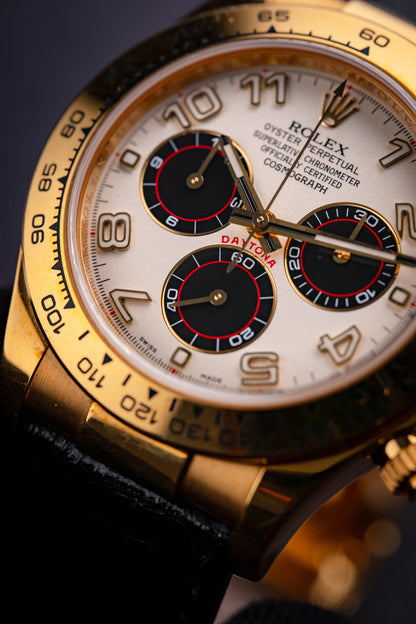 Rolex Daytona 40mm Yellow Gold Panda Dial 116518