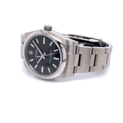 Rolex Oyster Perpetual 34mm Stainless Steel Black Dial 124200 8J8A51 - Beverly Hills Watch Company