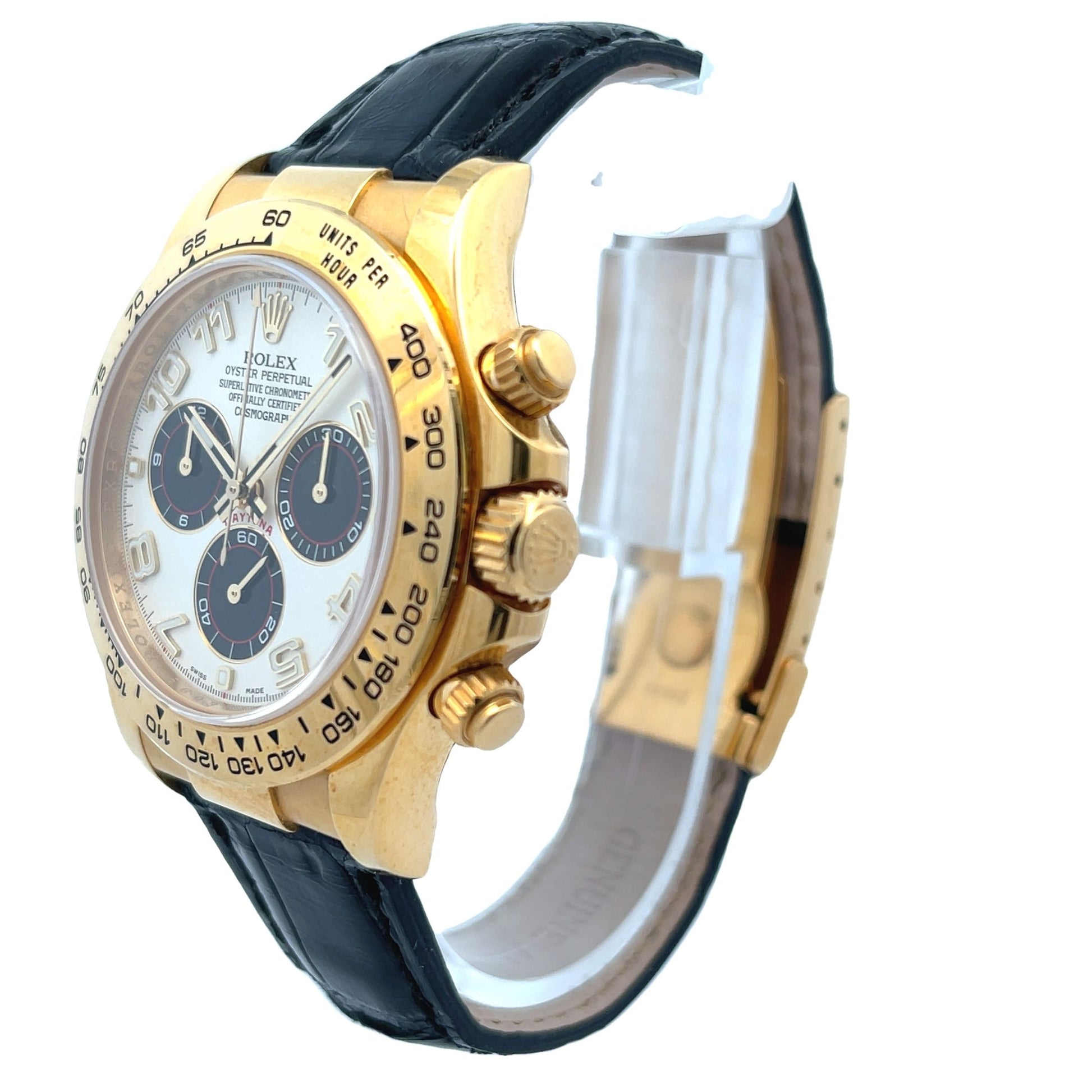 Rolex Daytona 40mm Yellow Gold Panda Dial 116518 - Beverly Hills Watch Company