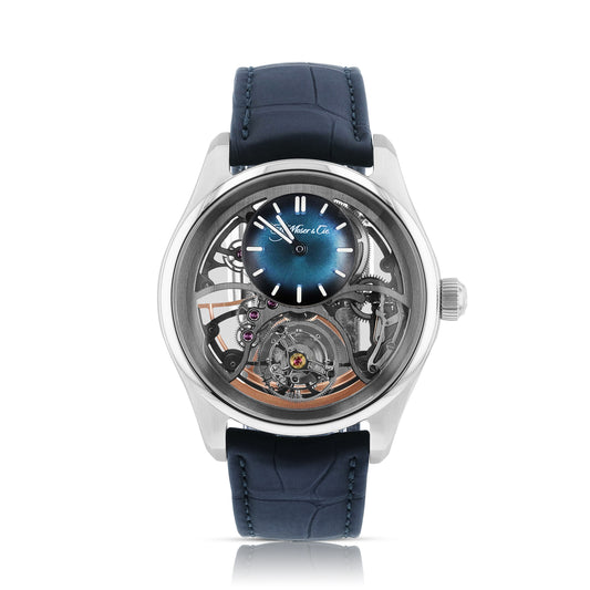 H. Moser & Cie Pioneer Cylindrical Tourbillon 3811-1200 - Beverly Hills Watch Company