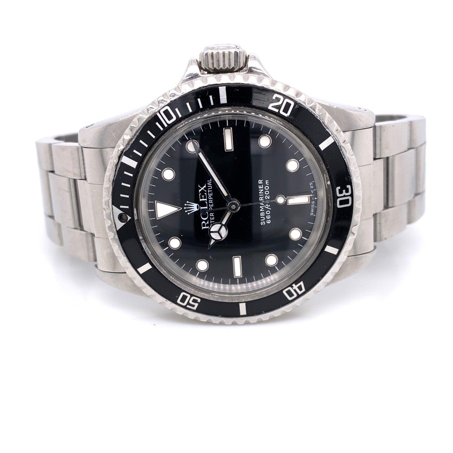 Rolex Submariner Vintage 1966 Stainless Steel Black Dial Bracelet 5513 8R527V - Beverly Hills Watch Company