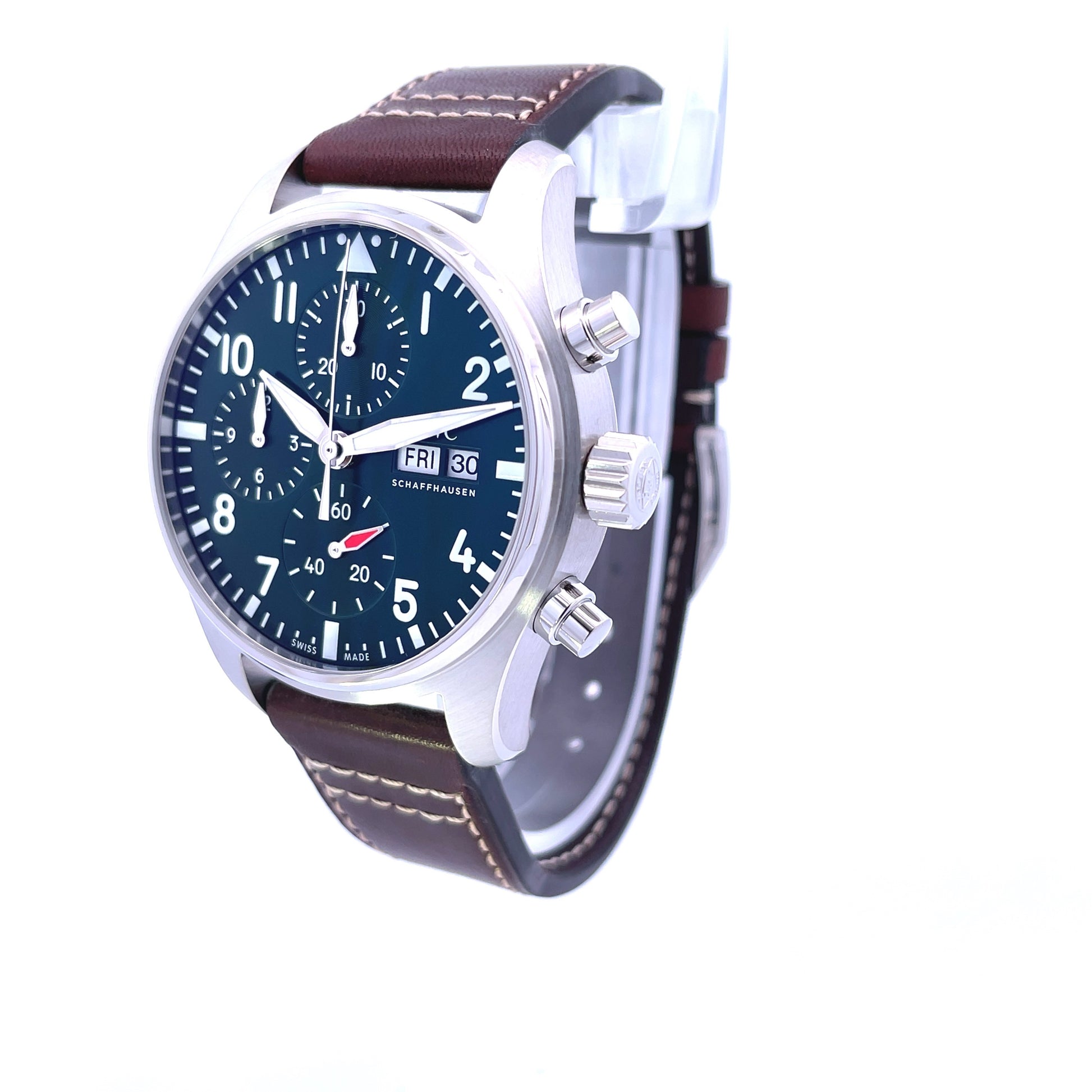 IWC Pilot's Watch Chronograph 41mm Green IW388103 - Beverly Hills Watch Company