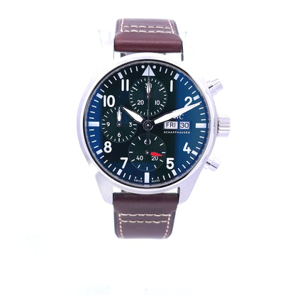 IWC Pilot's Watch Chronograph 41mm Green IW388103 - Beverly Hills Watch Company