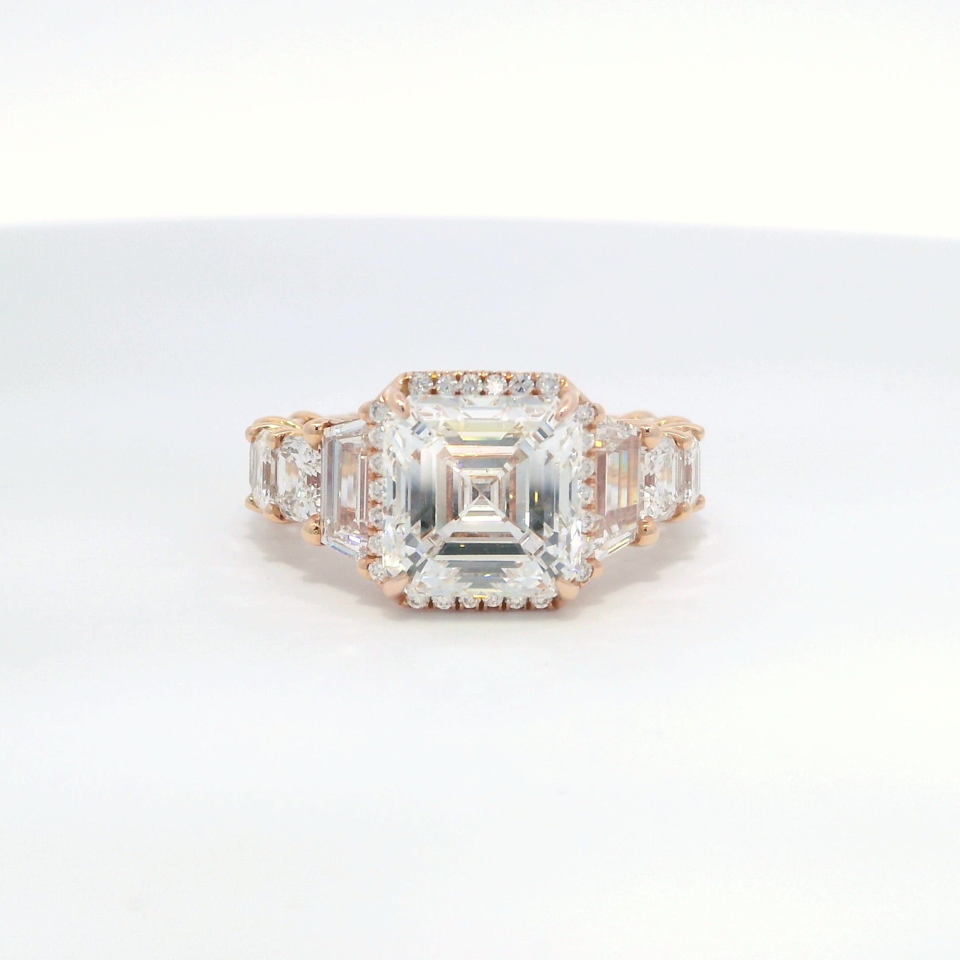 4.51 Asscher Cut VS1 E Color Diamond Ring GIA 8WEWF1