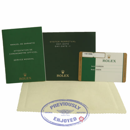 Rolex Day Date II President 41mm Rose Gold Chocolate Roman Dial 218235 8WF562 - Beverly Hills Watch Company