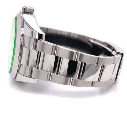 Rolex Milgauss 40mm Green Crystal Stainless Steel Black Dial 116400 8WRHY5 - Beverly Hills Watch Company