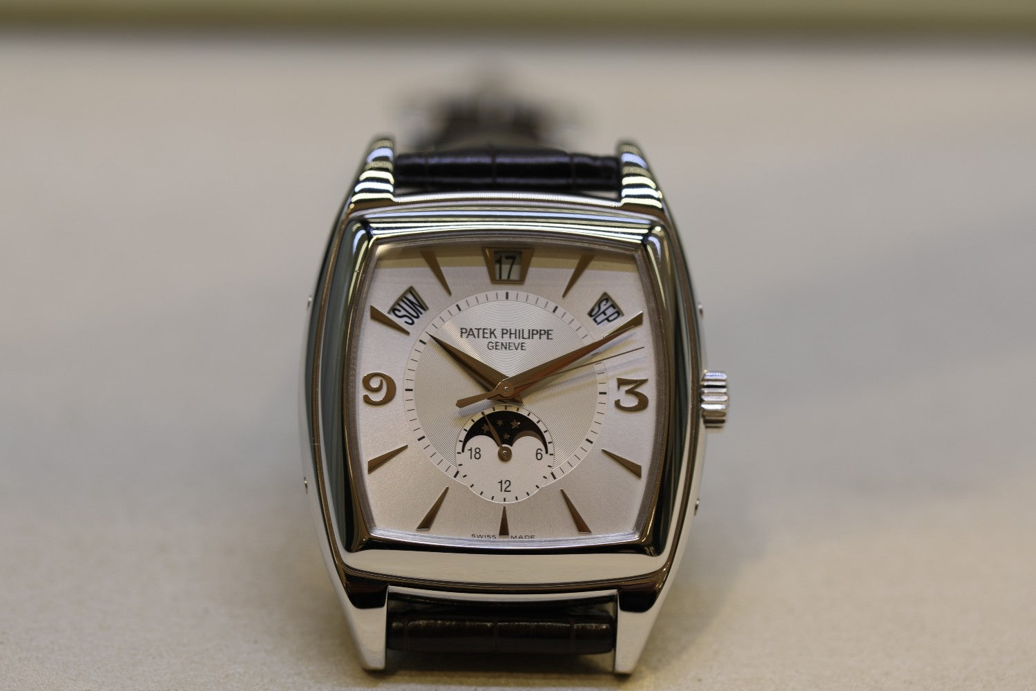 Patek Philippe Gondolo Annual Calendar Silver Dial 5135g 8WUMWP - Beverly Hills Watch Company