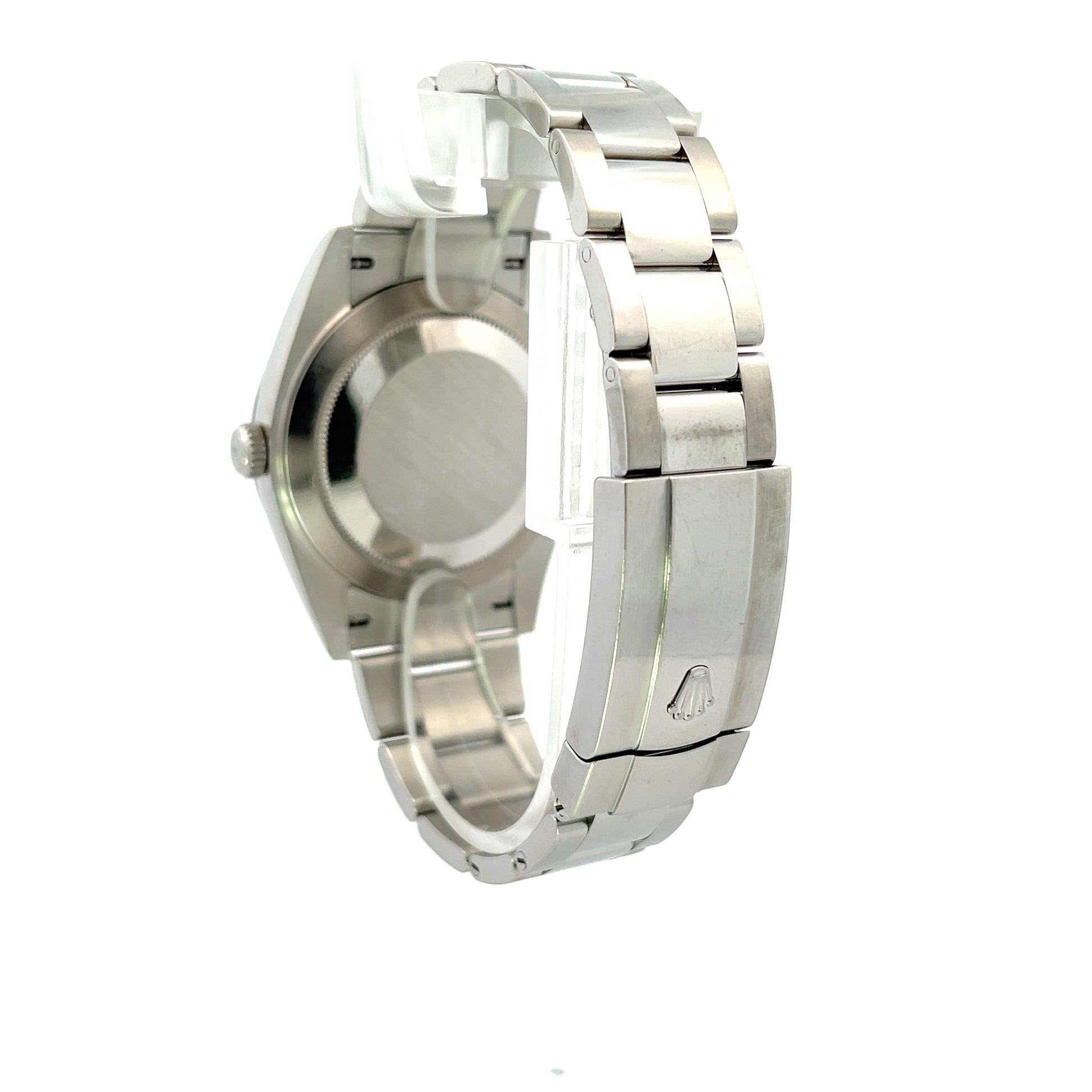 Rolex Datejust 41mm 18k White Gold Bezel Stainless Steel Black Diamond Dial 126334 - Beverly Hills Watch Company