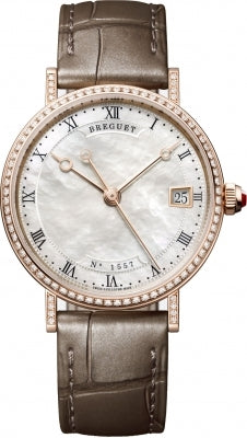 Breguet Classique Rose Gold 33.5mm Diamond Bezel 9068BR/52/976 - Beverly Hills Watch Company