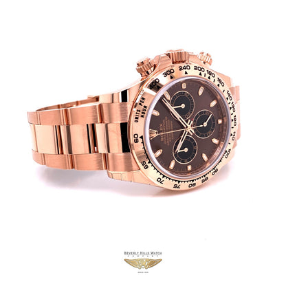 Rolex Daytona Everose Chocolate Dial Watch 116505 MP89YH - Beverly Hills Watch Company