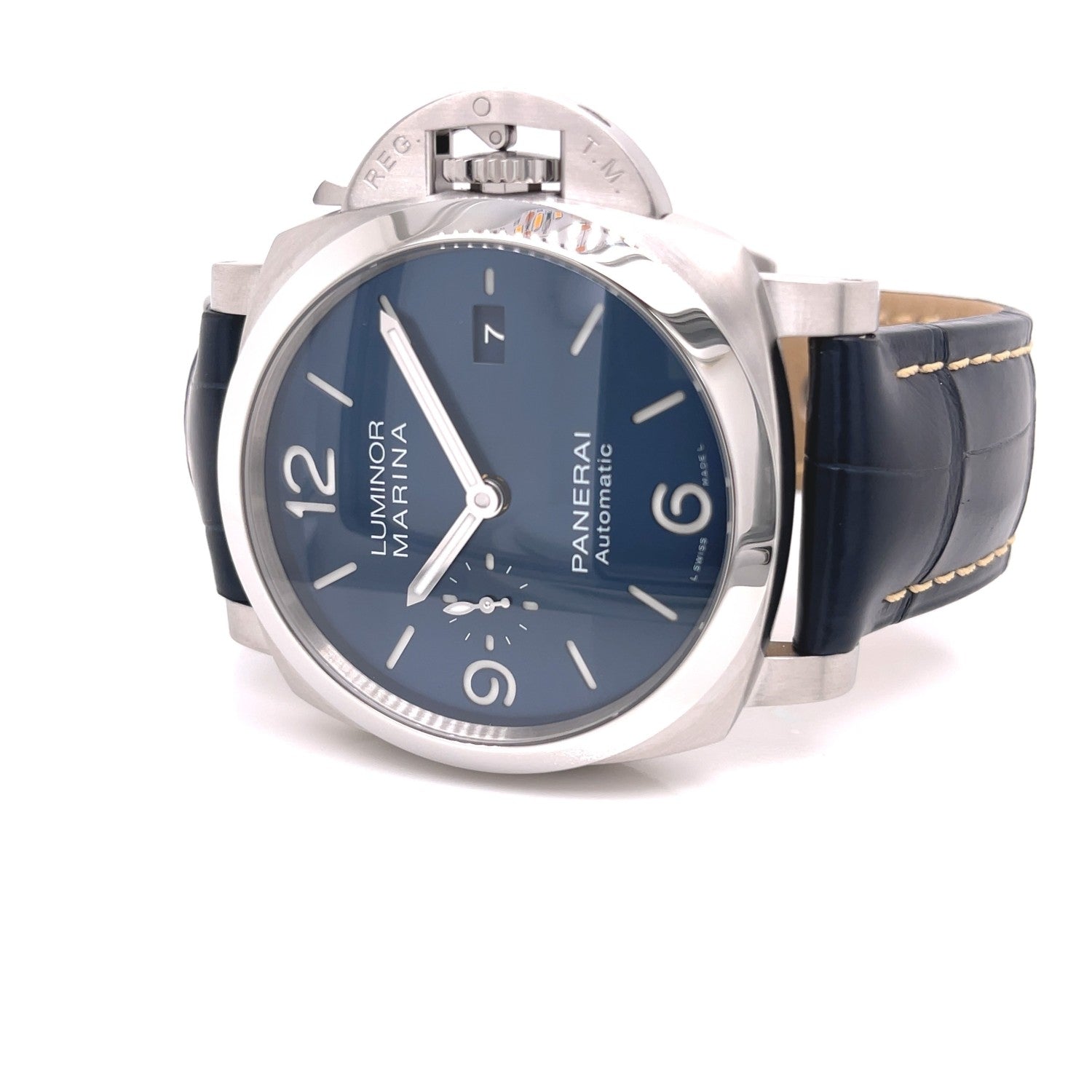 Panerai Luminor Marina 44mm Stainless Steel Blue Dial PAM01313 - Beverly Hills Watch Company