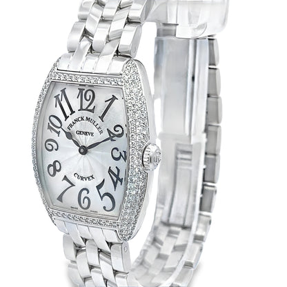 Franck Muller Curvex Medium Stainless Steel Diamond Case 7502 QZDACBACE