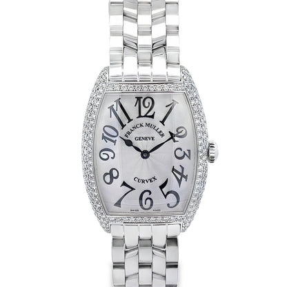 Franck Muller Curvex Medium Stainless Steel Diamond Case 7502 QZDACBACE