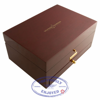 Ulysse Nardin El Toro GMT Silver Dial Platinum Perpetual Calendar 43mm 329-00 9791Z0 - Beverly Hills Watch Company