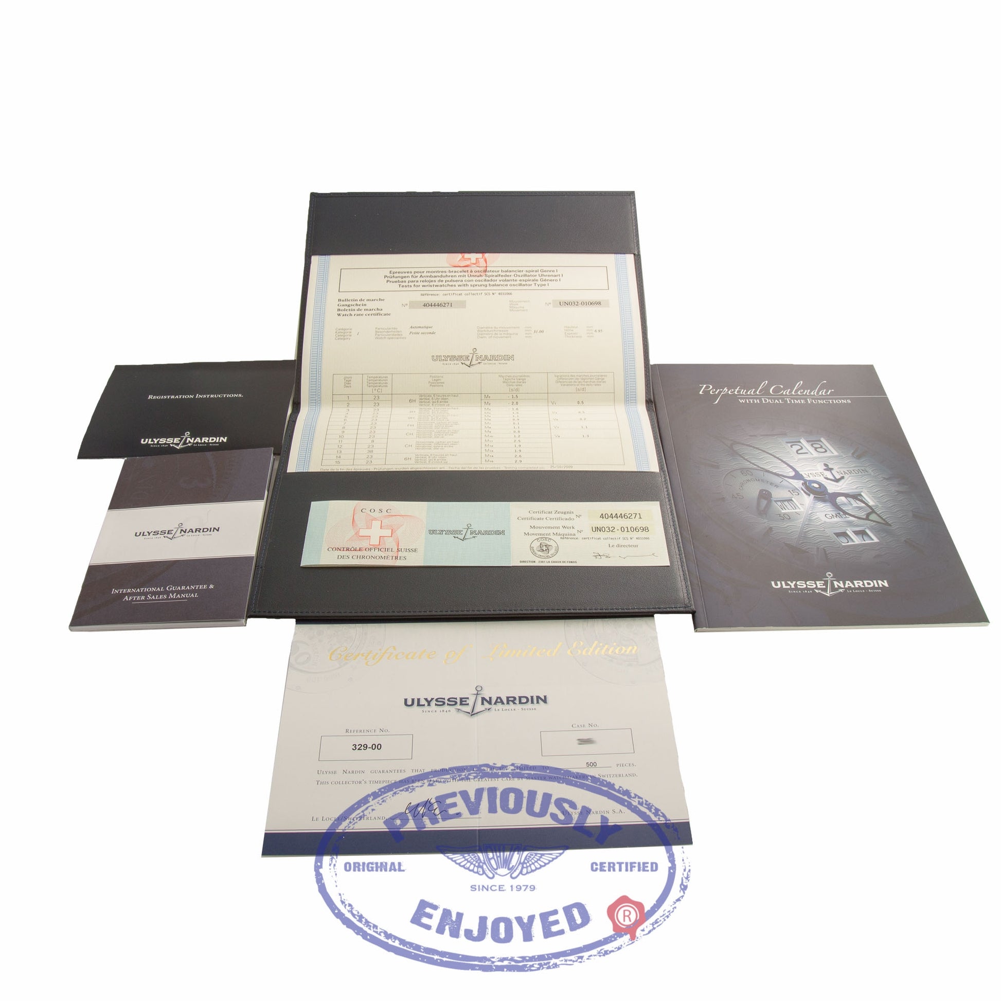 Ulysse Nardin El Toro GMT Silver Dial Platinum Perpetual Calendar 43mm 329-00 9791Z0 - Beverly Hills Watch Company