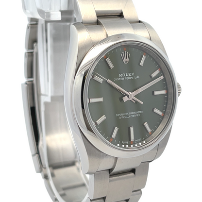 Rolex Oyster Perpetual 34mm Olive Green Dial 114200