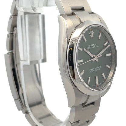 Rolex Oyster Perpetual 34mm Olive Green Dial 114200