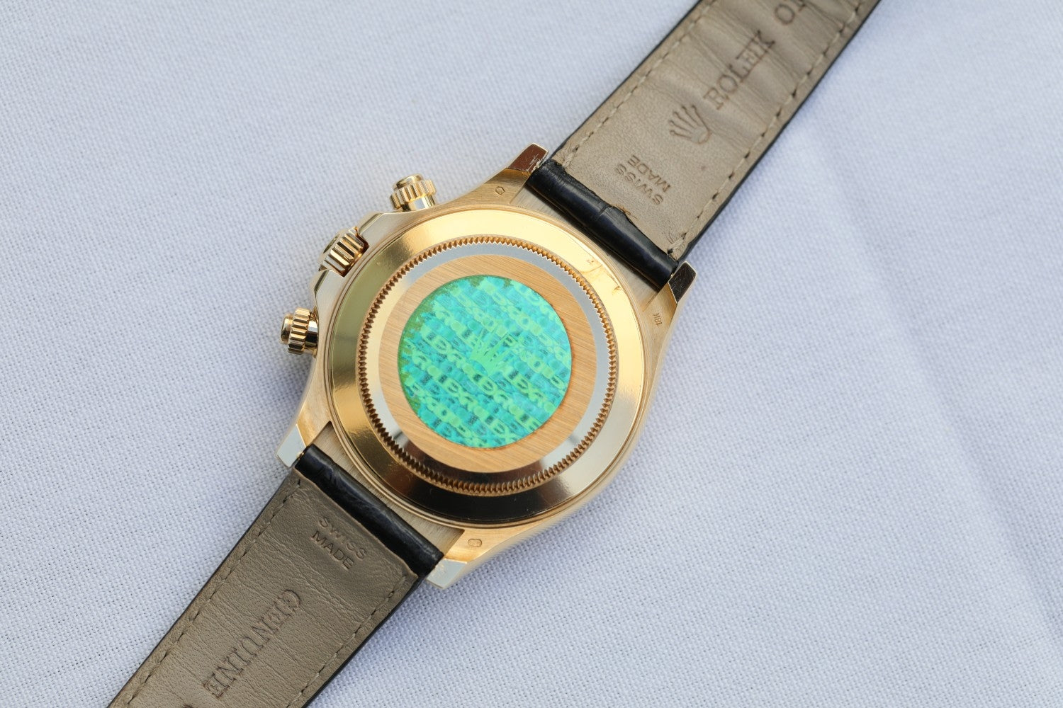 Rolex Daytona 40mm Yellow Gold White Dial Arabic 116518 122ZHT - Beverly Hills Watch Company