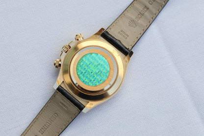 Rolex Daytona 40mm Yellow Gold White Dial Arabic 116518 122ZHT - Beverly Hills Watch Company